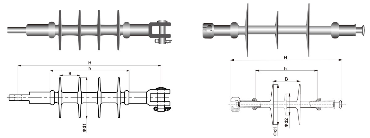 10kV(11kV) Composite Long Rod Suspension Type Insulator