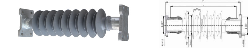 66kV(72.5kV) Post Composite Insulator
